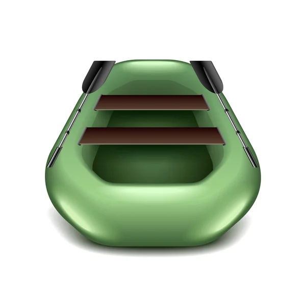 Bateau gonflable isolé sur vecteur blanc — Image vectorielle