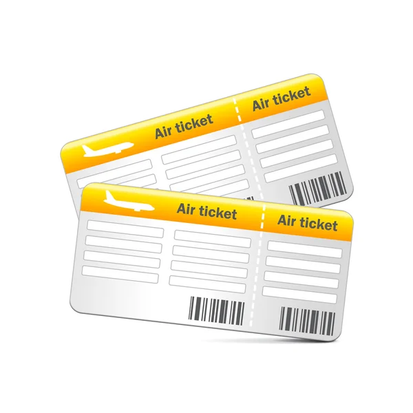 Air tickets isolated on white vector — Stock Vector