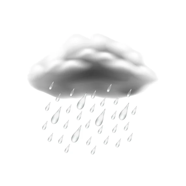 Ikona déšť izolovaných na bílém vektor — Stockový vektor