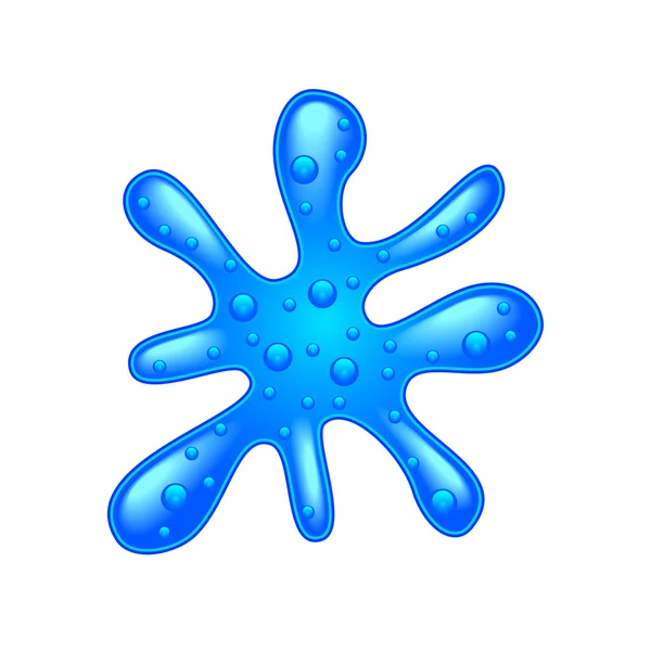 Blauwe amoeba geïsoleerd op witte vector — Stockvector