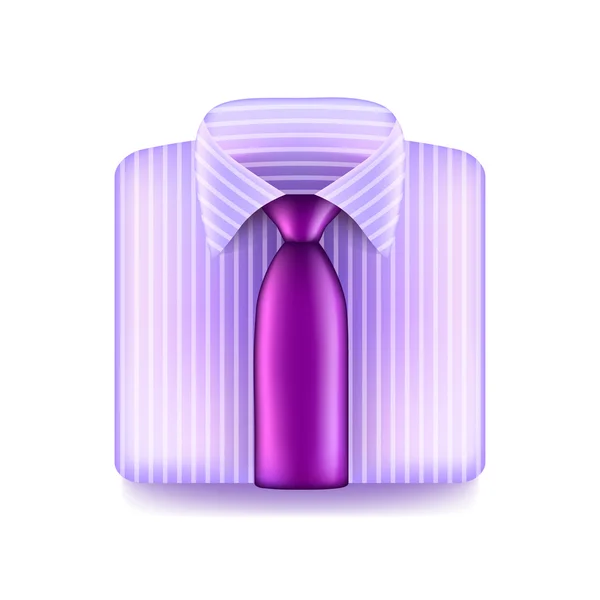 Chemise rose avec cravate violette vecteur isolé — Image vectorielle