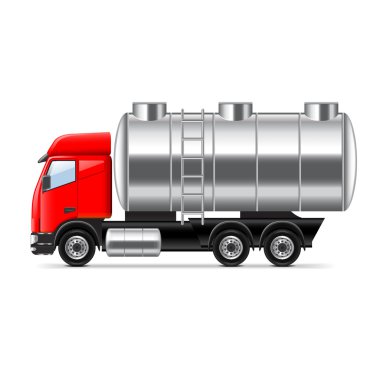 Tank kamyon üzerinde beyaz vektör izole