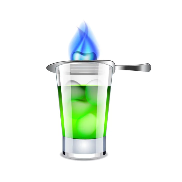 Absinthe isolated on white vector — Stock Vector