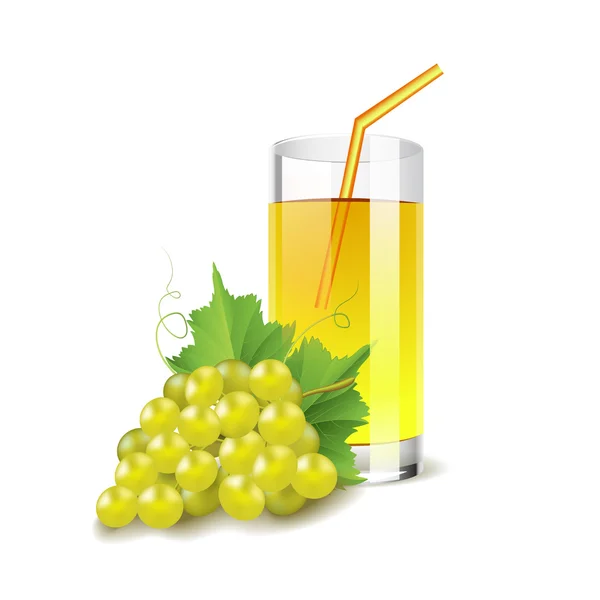 Sumo de uvas isolado em vetor branco — Vetor de Stock