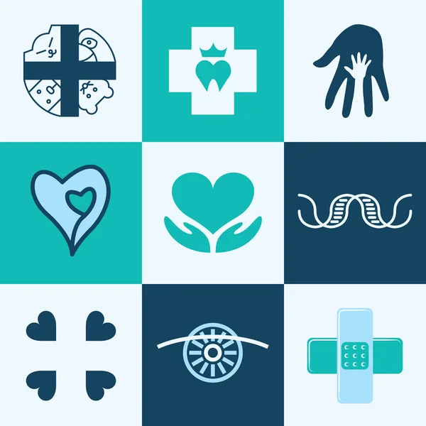 Serie di icone vettoriali mediche — Vettoriale Stock