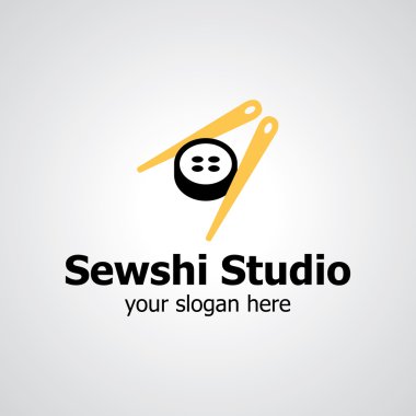 Sewshi stüdyo vektör logo tasarımı