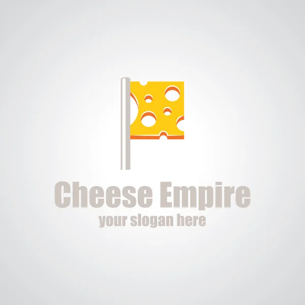 奶酪帝国矢量标志设计 — 图库矢量图片