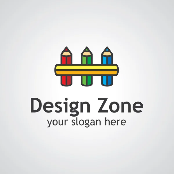 Дизайн векторного логотипа зоны — стоковый вектор