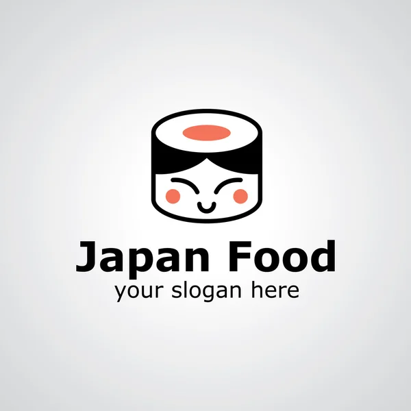 Japonya gıda vektör logo tasarımı — Stok Vektör
