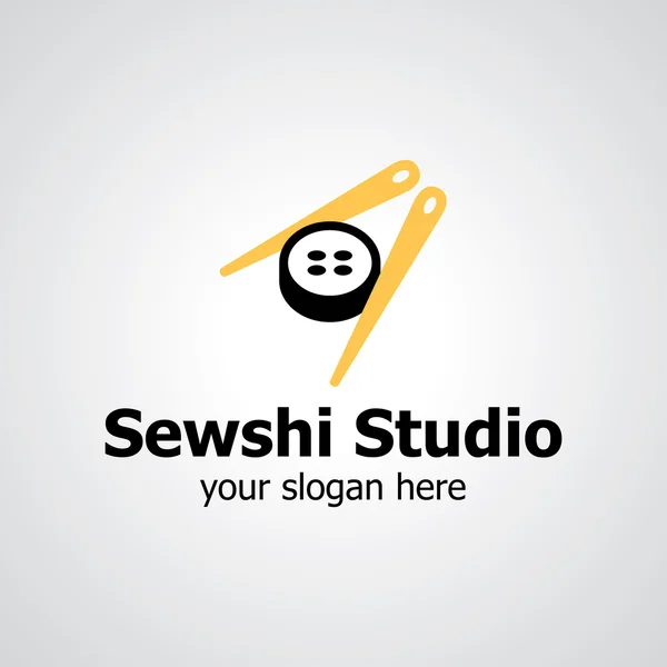 Sewshi studio design de logo vectoriel — Image vectorielle