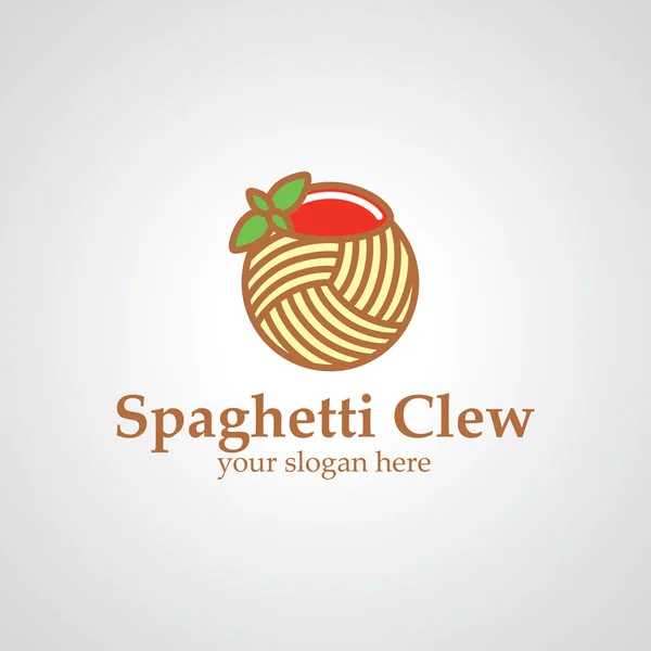 Diseño del logotipo del vector de clew spaghetti — Vector de stock