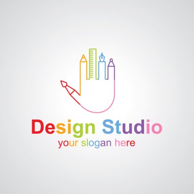Tasarım stüdyo vektör logo tasarımı