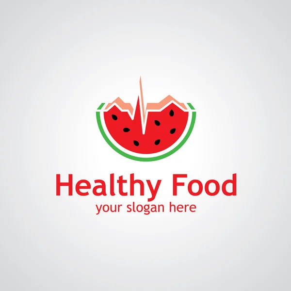 Diseño del logotipo del vector de alimentos saludables — Vector de stock