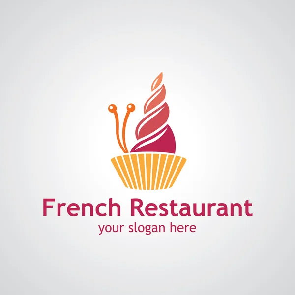 French restaurant vector logo design — Stock Vector