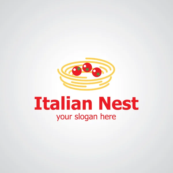 Design italien de logo vecteur de nid — Image vectorielle