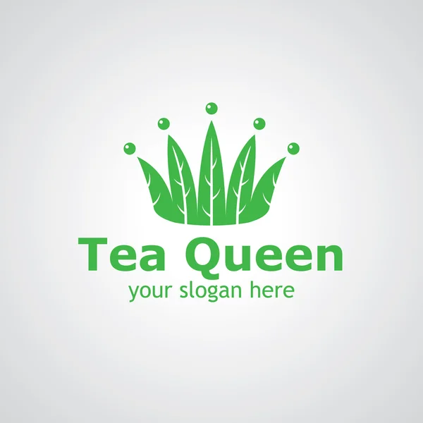 Design do logotipo do vetor Tea Queen — Vetor de Stock