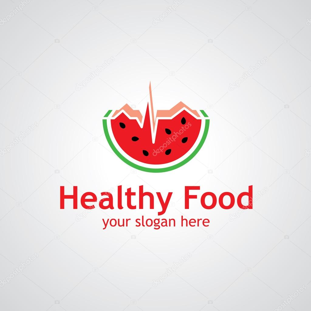 Healthy food vector logo design