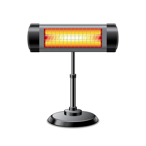 Electric heater isolated on white vector — Stock Vector