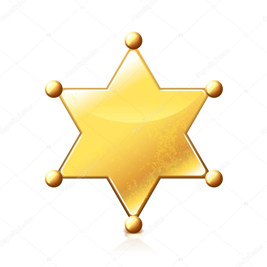 Sheriff star isolated on white vector