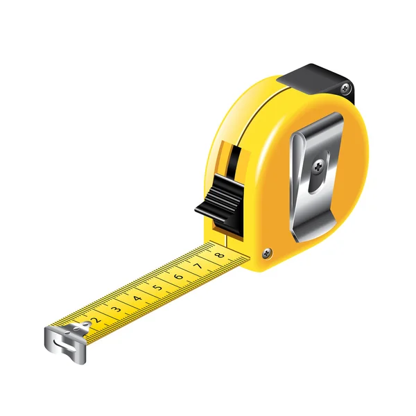 Tape measure isolated on white vector — Stock Vector