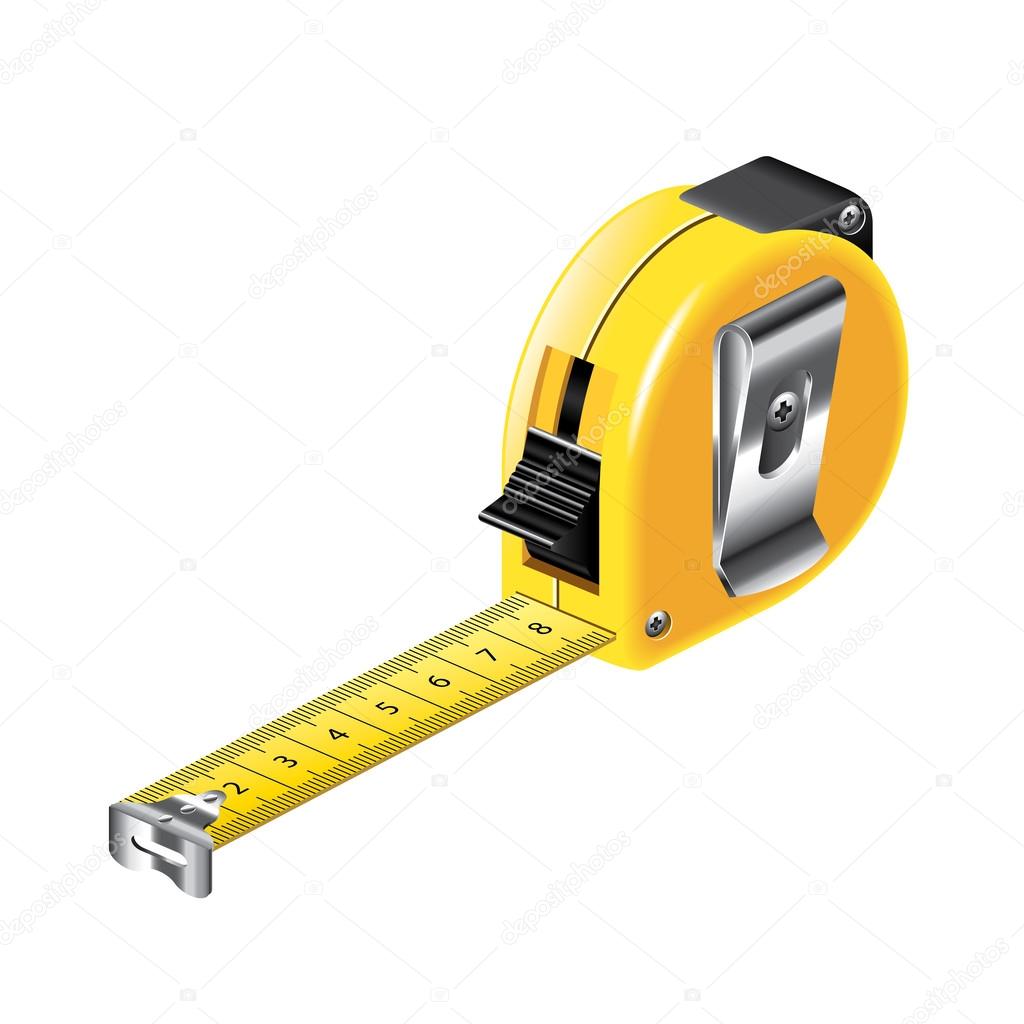 Tape measure isolated on white vector