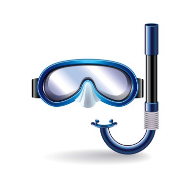 Dalış maske izole üzerinde beyaz vektör