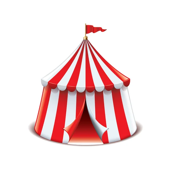 Tienda de circo aislada en vector blanco — Vector de stock