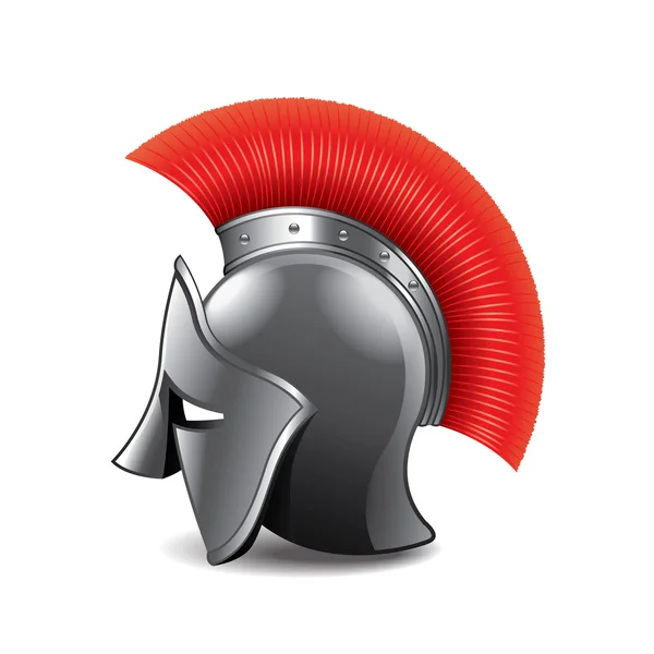 Casco romano aislado en vector blanco — Vector de stock