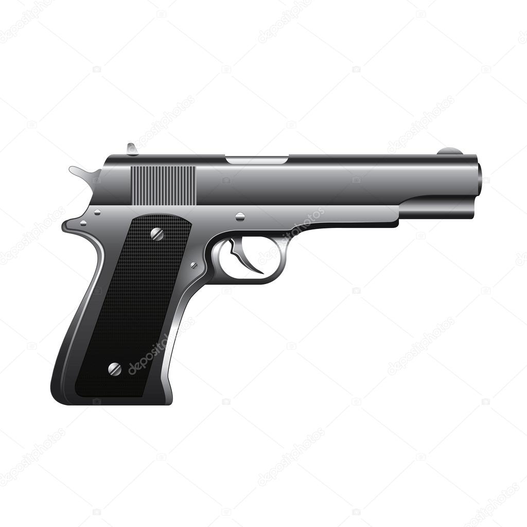 Gun isolated on white vector