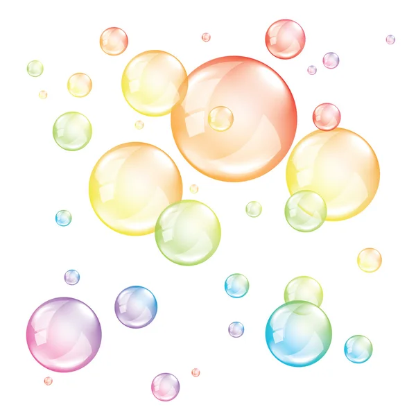 Colored bubbles isolated on white vector — Stock Vector