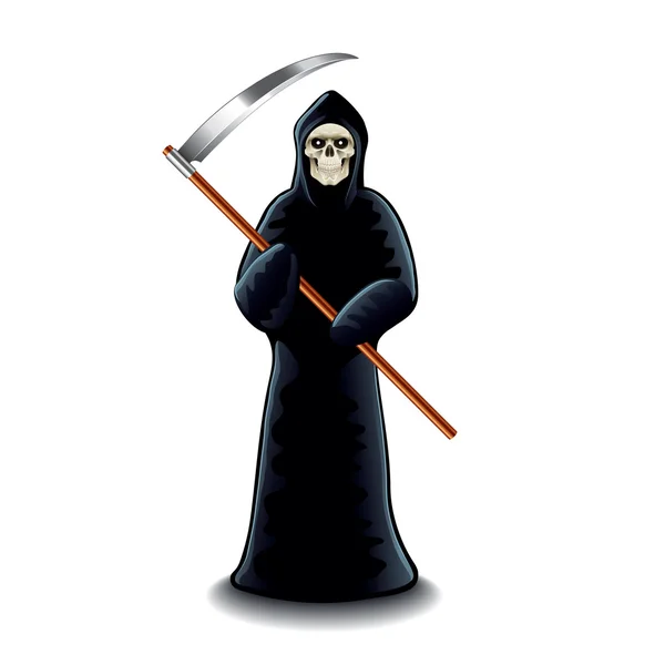 Grim reaper isolated on white vector — Stock Vector