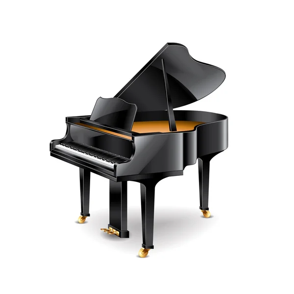 Piano geïsoleerd op witte vector — Stockvector