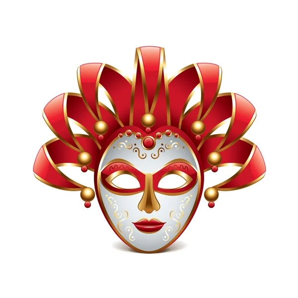 Venice mask isolated on white vector — Stock Vector