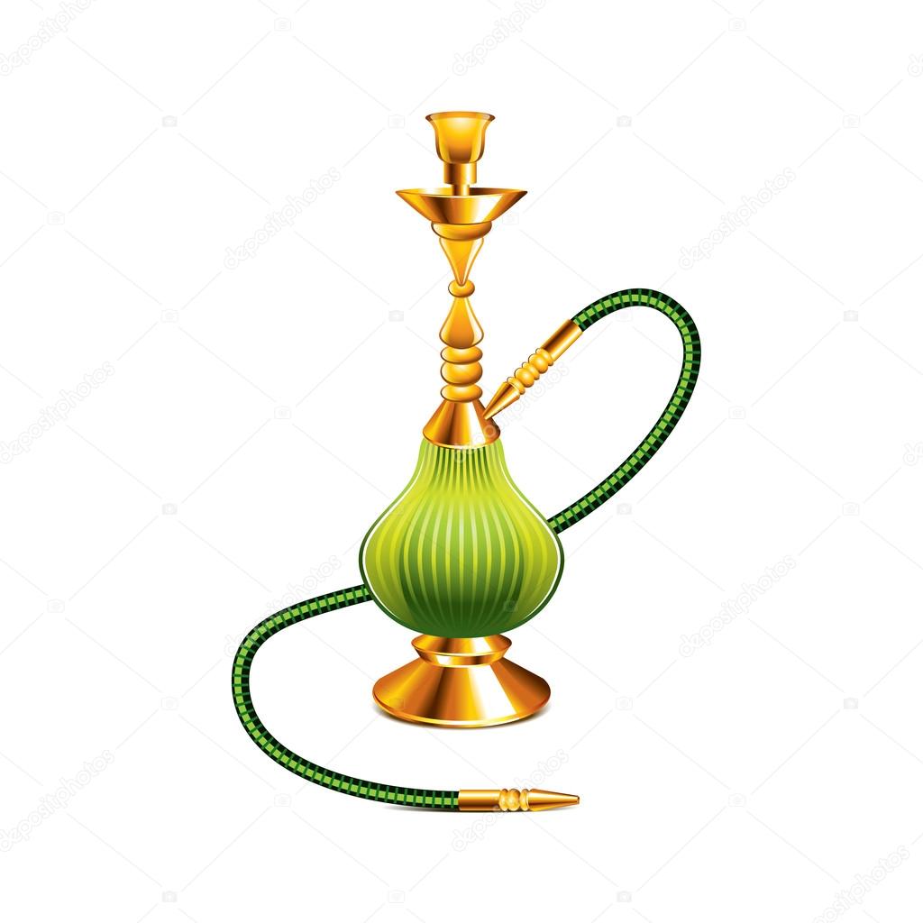 Hookah isolated on white vector