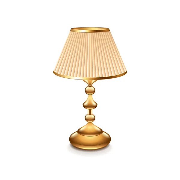 Lampe de table classique isolée sur vecteur blanc — Image vectorielle