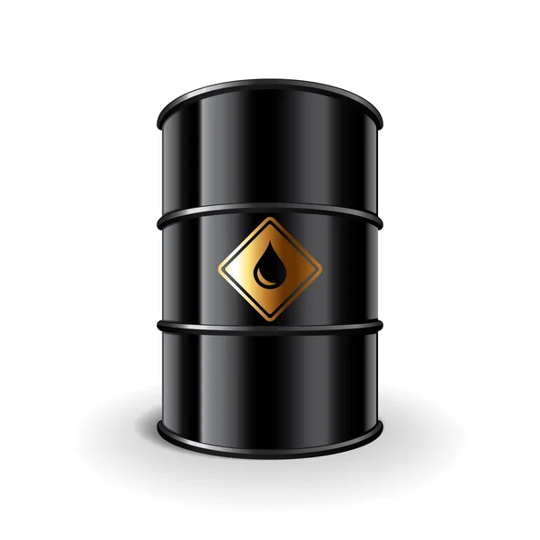 Oil barrel isolated on white vector — Stock Vector