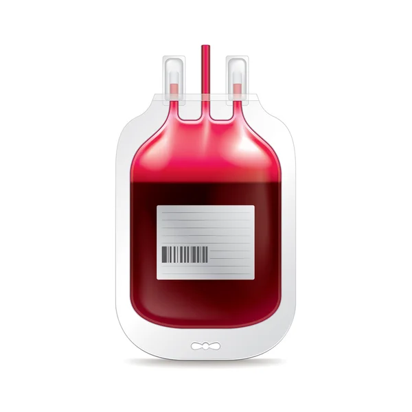 Donate blood isolated on white vector — Stock Vector