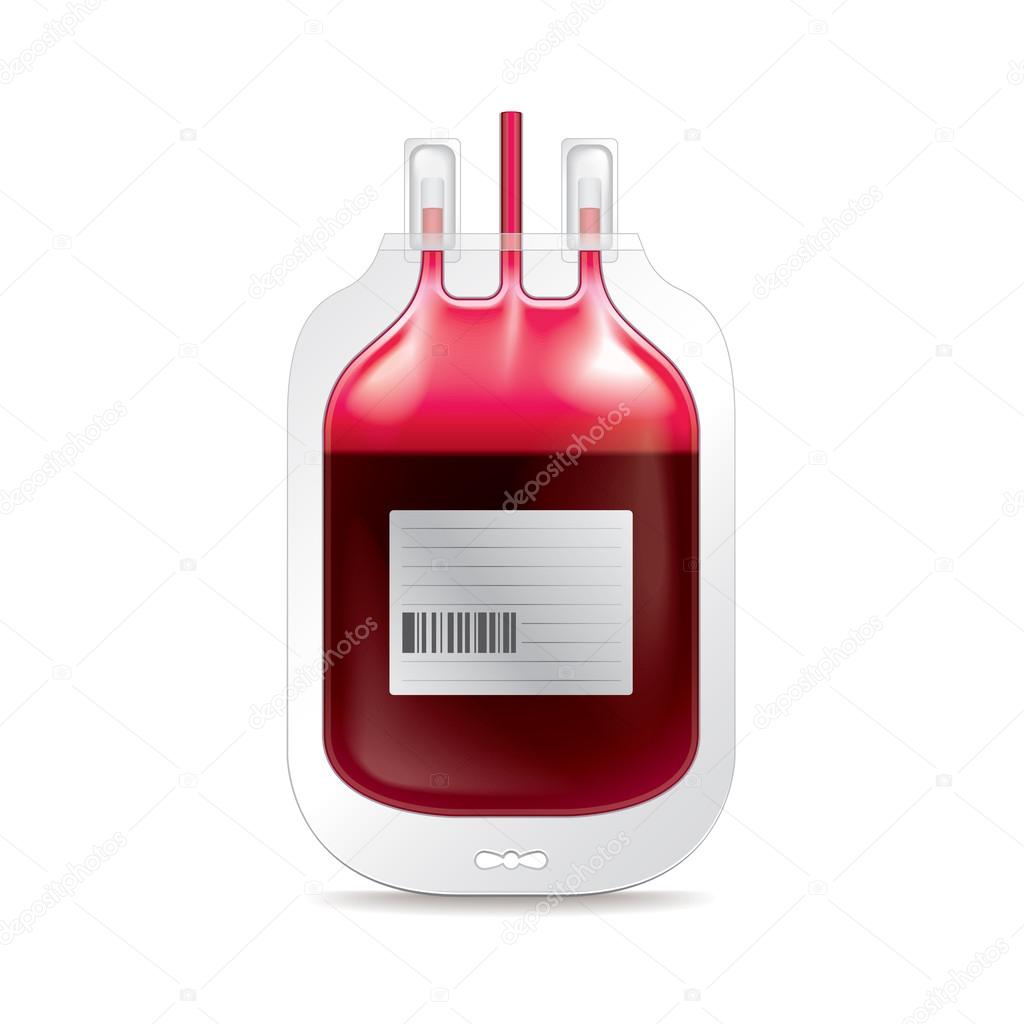 Donate blood isolated on white vector