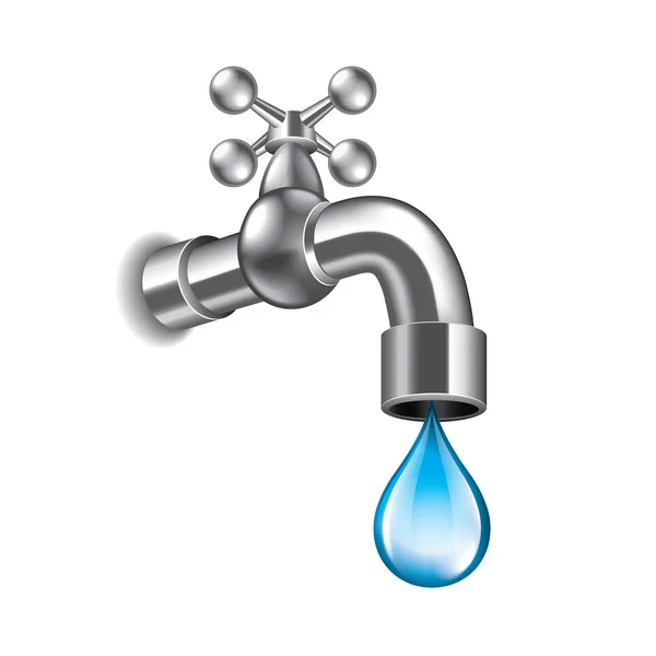 Water faucet isolated on white vector — Stock Illustration Water faucet isolated on white vector Royalty Free Stock Illustrations