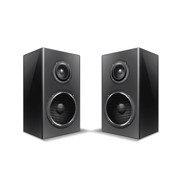 Altavoces aislados en vector blanco — Vector de stock