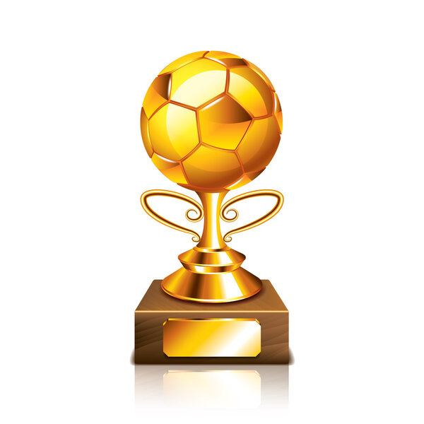 Золотой шар, изолированный на белом векторе
