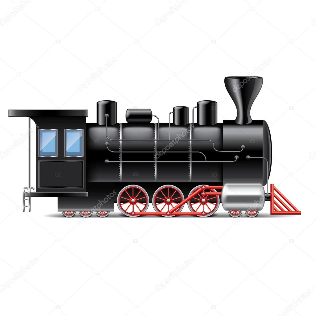 Locomotive isolated on white vector