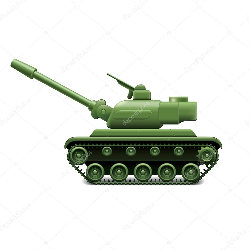 Military tank isolated on white vector