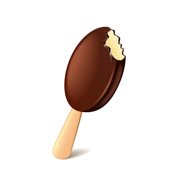 Ice cream on stick isolated vector — Stock Vector