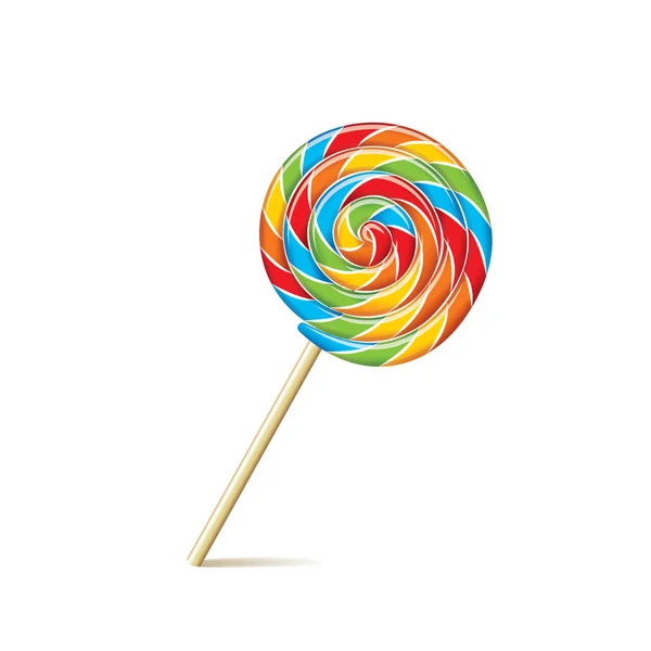 Colorful lollipop isolated on white vector — Stock Vector