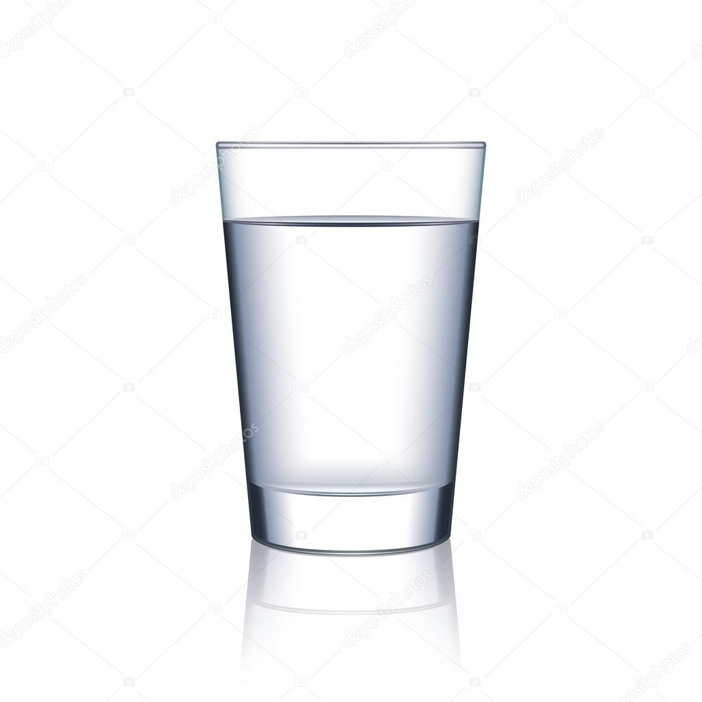 Glass of water isolated on white vector