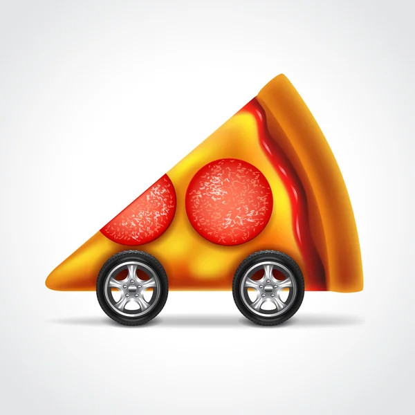 Векторная иллюстрация концепции доставки пиццы — стоковый вектор