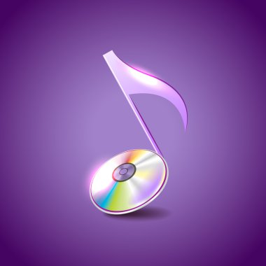 Kompakt disk vektör arka plan müzik notası