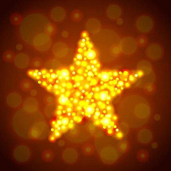 Gold glowing star vector background — Stock Vector