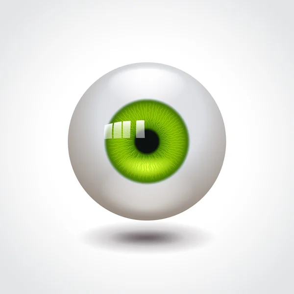 Иллюстрация зелёного глаза — стоковый вектор